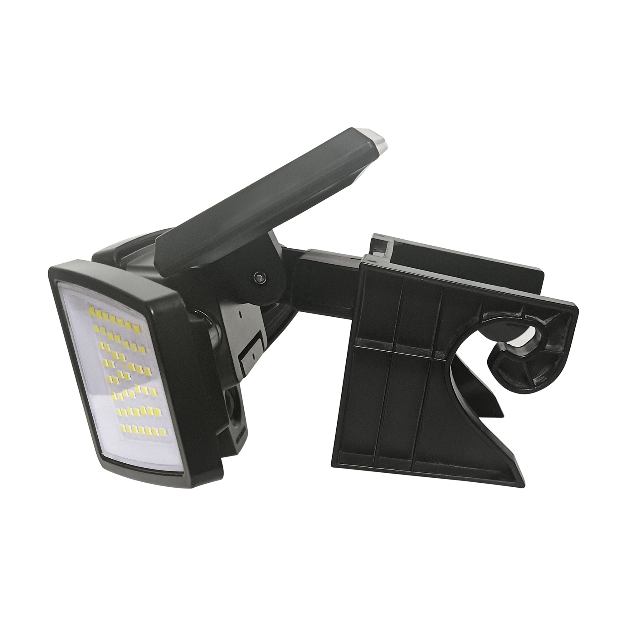Insert Toolless Products, Gutter-Mount Triple-Head Solar Security Light, Included (qty.) 1 Light Bulb Type LED, Light Output 1000 lumen, Model# AMS1971